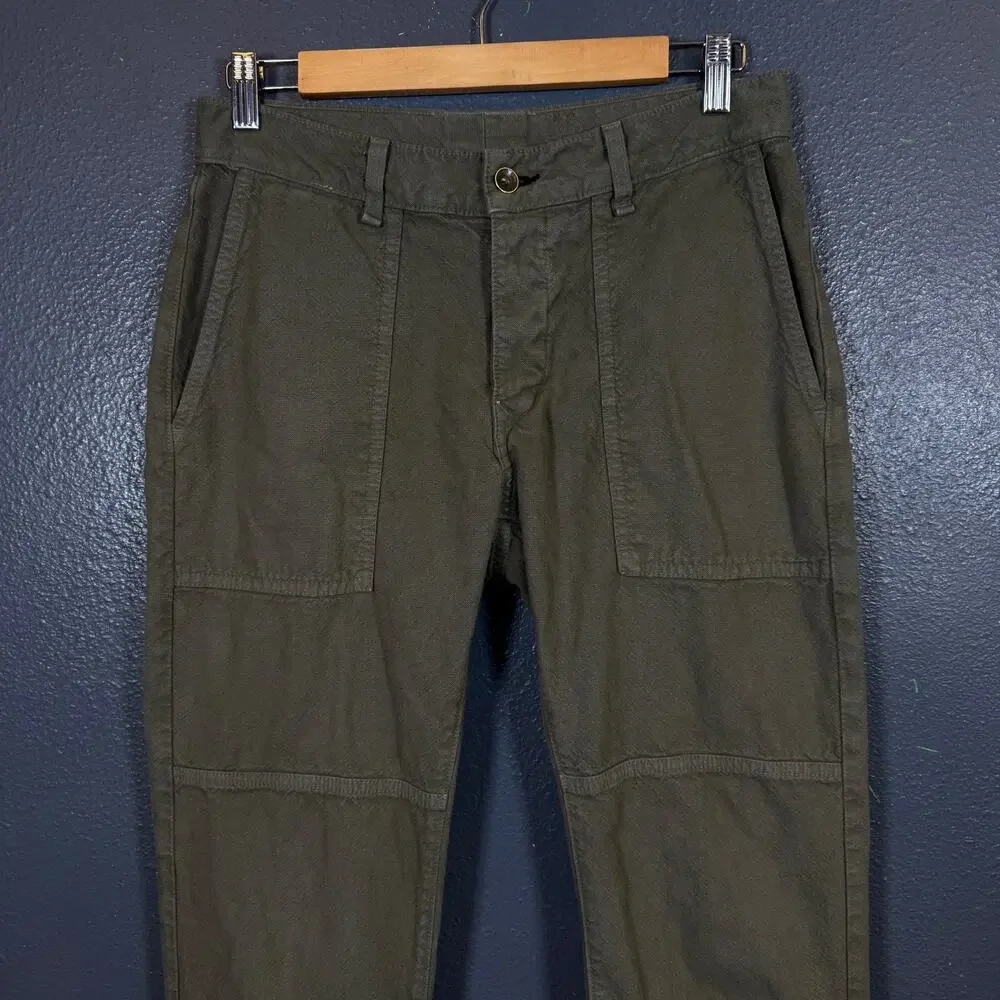 Rag & Bone 31/28 men’s green army biker chino 100% cotton pants